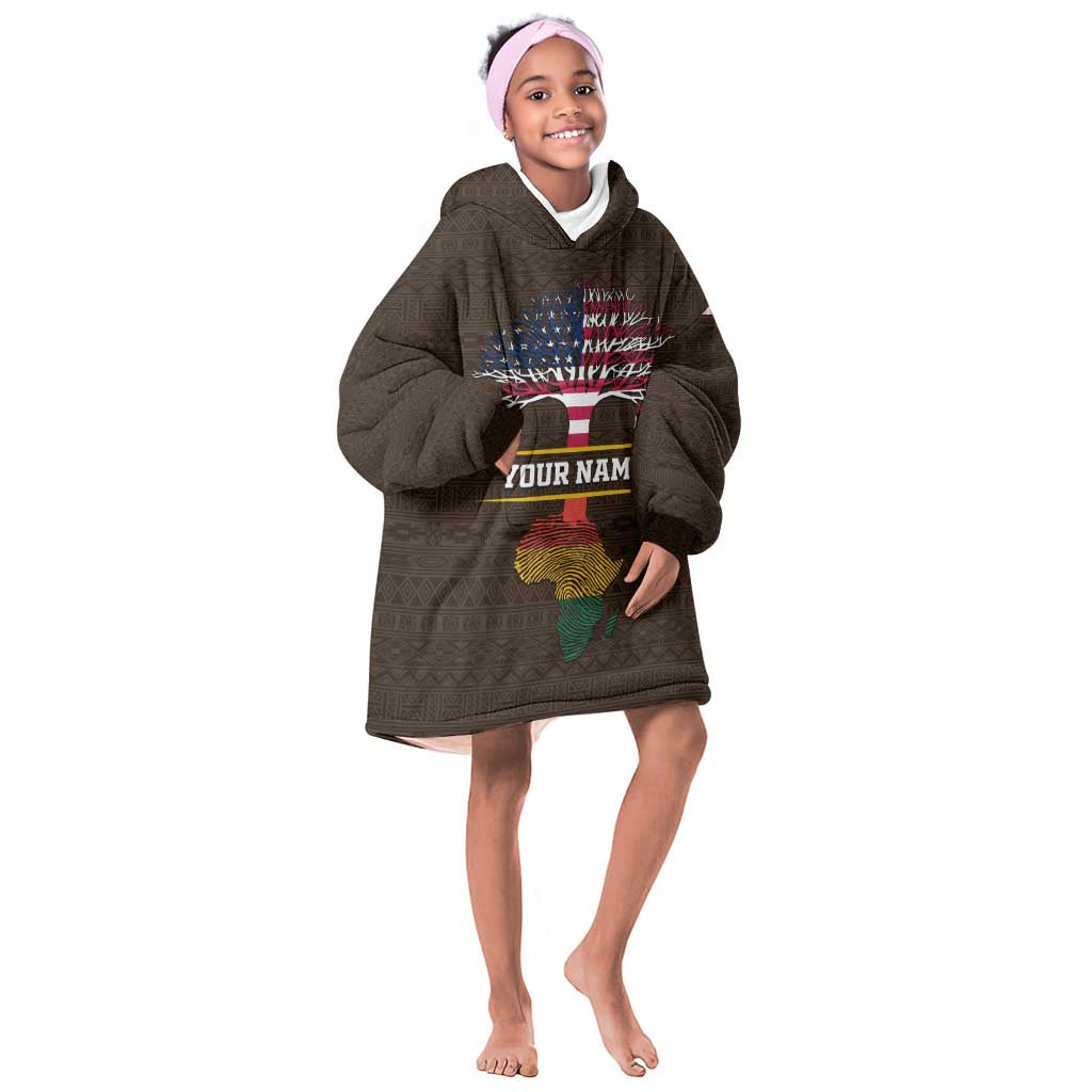 African Roots Design - Custom Personalized Kid Wearable Blanket Hoodie