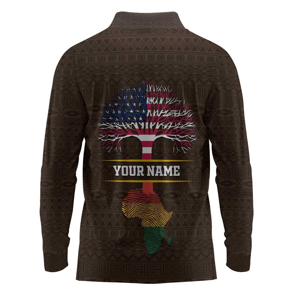 African Roots Design - Custom Personalized Long Sleeve Polo Shirt