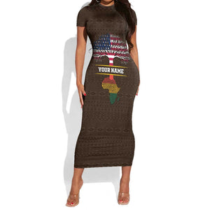 African Roots Design - Custom Personalized Short Sleeve Bodycon Dress DT02