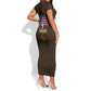 African Roots Design - Custom Personalized Short Sleeve Bodycon Dress DT02