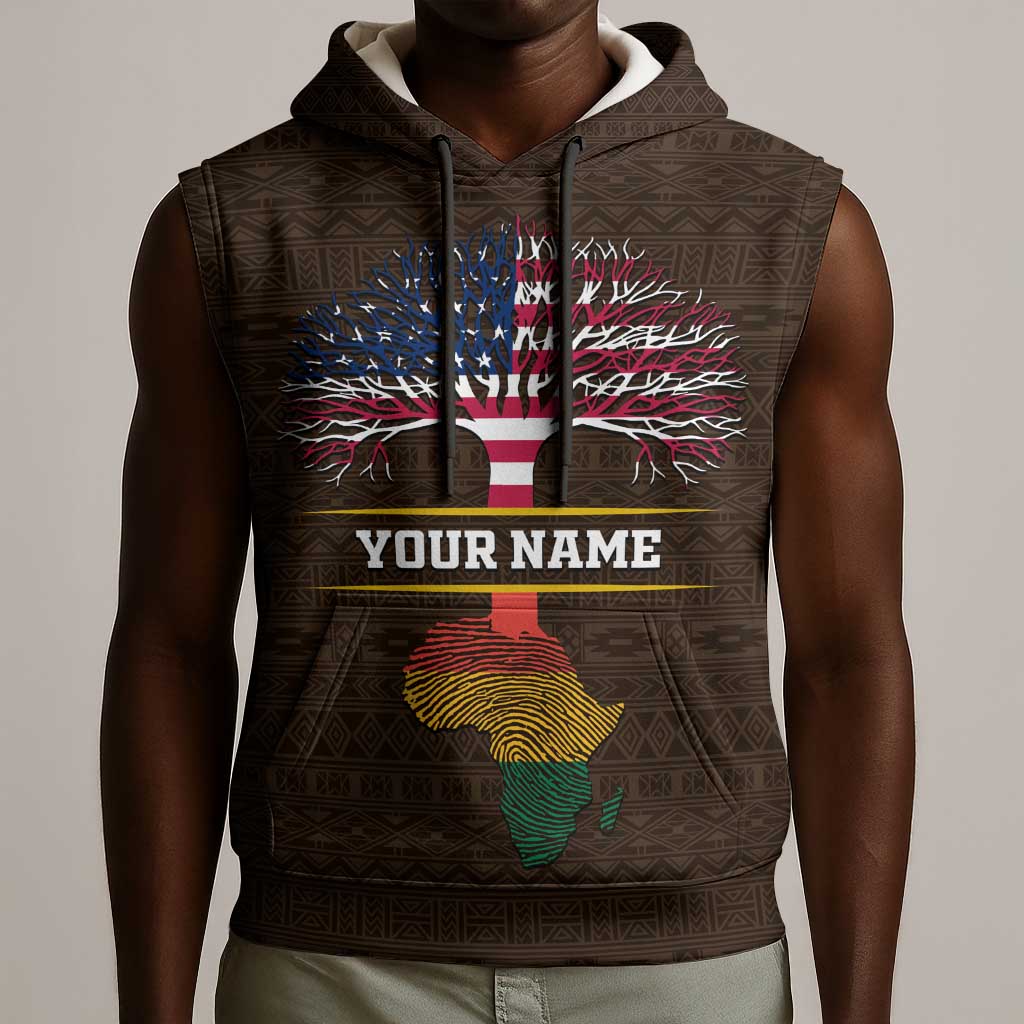 African Roots Design - Custom Personalized Sleeveless Hoodie - African Pride