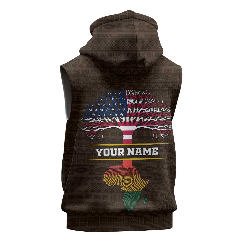 African Roots Design - Custom Personalized Sleeveless Zip Hoodie - African Pride