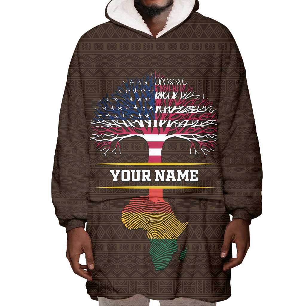 African Roots Design - Custom Personalized Wearable Blanket Hoodie