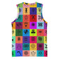 Multi Color Adinkra Symbols Basketball Jersey African Adrinkra - African Pride