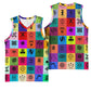 Multi Color Adinkra Symbols Basketball Jersey African Adrinkra - African Pride