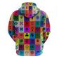 Multi Color Adinkra Symbols Hoodie African Adrinkra