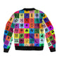 Multi Color Adinkra Symbols Sleeve Zip Bomber Jacket African Adrinkra