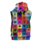Multi Color Adinkra Symbols Sleeveless Hoodie African Adrinkra - African Pride