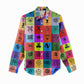 Multi Color Adinkra Symbols Women Casual Shirt African Adrinkra DT02