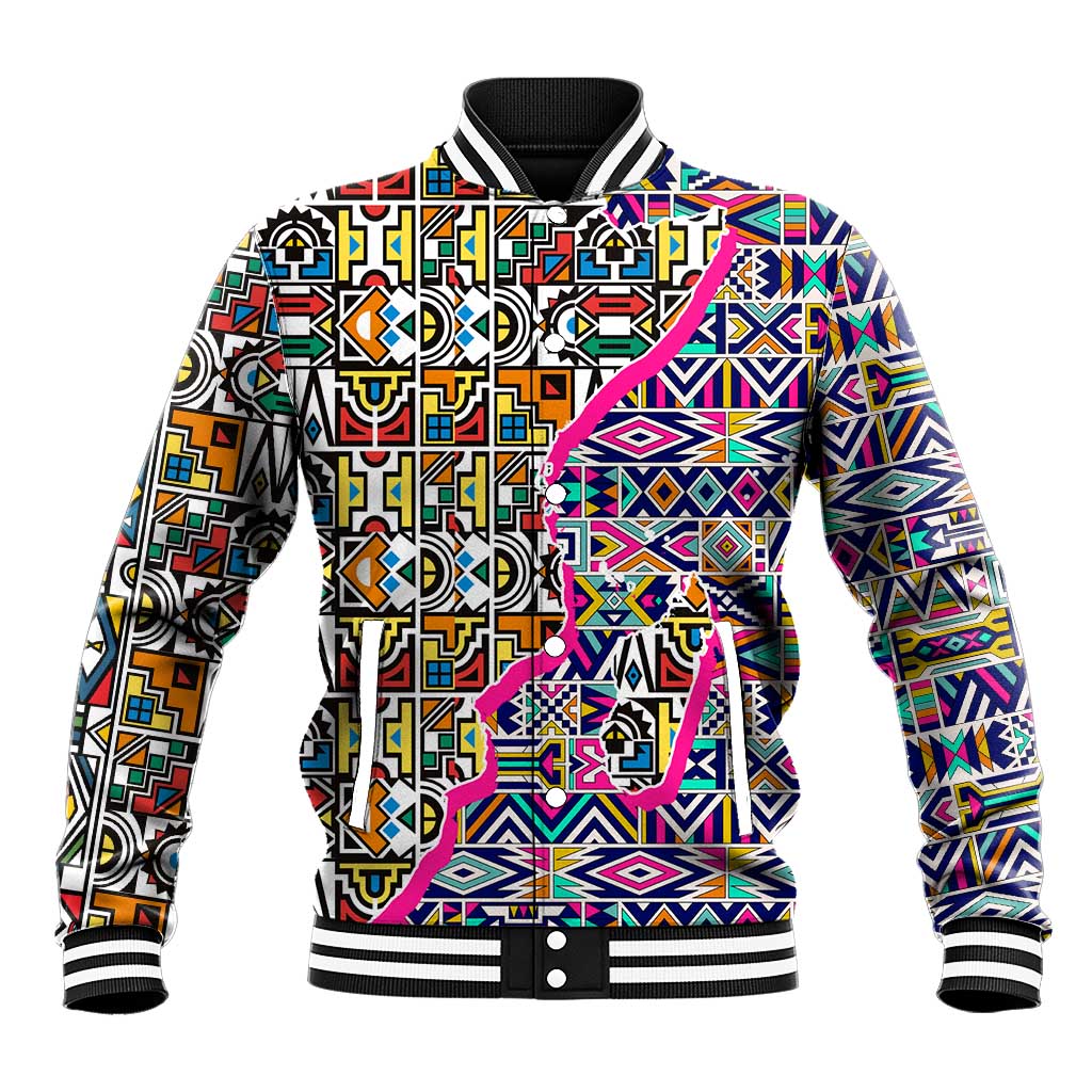 African Ndebele Pattern Baseball Jacket DT02