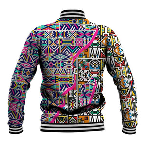 African Ndebele Pattern Baseball Jacket DT02