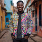 African Ndebele Pattern Bomber Jacket