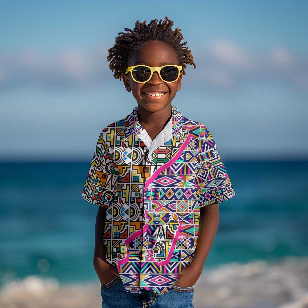 African Ndebele Pattern Kid Hawaiian Shirt