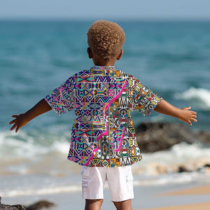 African Ndebele Pattern Kid Hawaiian Shirt