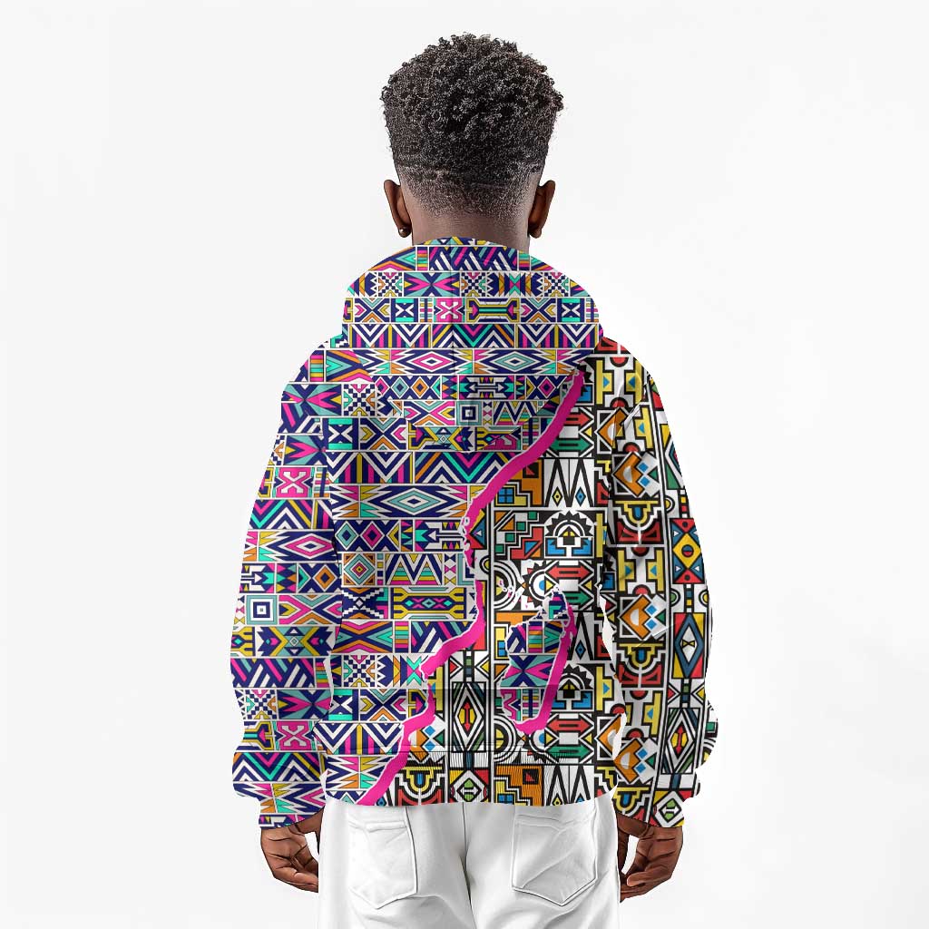 African Ndebele Pattern Kid Hoodie