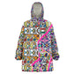 African Ndebele Pattern KId Wearable Blanket Hoodie