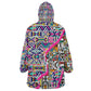 African Ndebele Pattern KId Wearable Blanket Hoodie