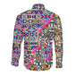 African Ndebele Pattern Long Sleeve Button Shirt