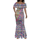 African Ndebele Pattern Mermaid Dress