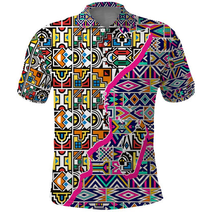 African Ndebele Pattern Polo Shirt