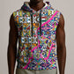 African Ndebele Pattern Sleeveless Zip Hoodie - African Pride
