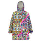 African Ndebele Pattern Wearable Blanket Hoodie