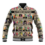 All My Heroes Have FBI Files Baseball Jacket Civil Rights Leaders DT02