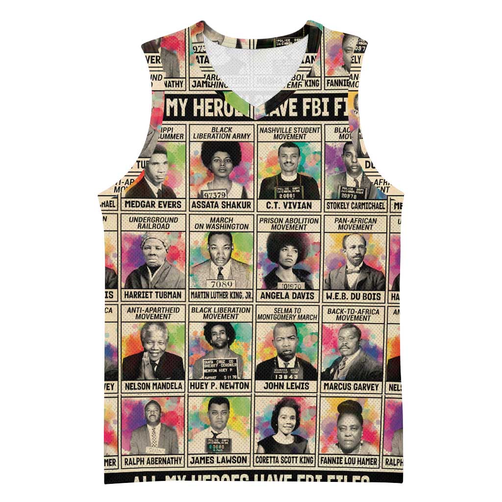 All My Heroes Have FBI Files Basketball Jersey Civil Rights Leaders - African Pride