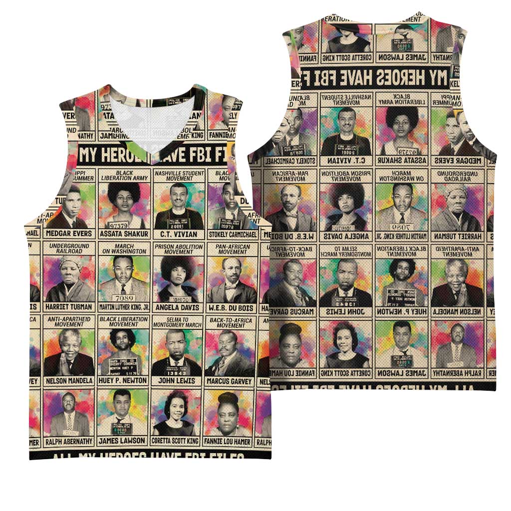 All My Heroes Have FBI Files Basketball Jersey Civil Rights Leaders - African Pride