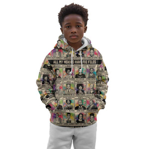 All My Heroes Have FBI Files Kid Hoodie Civil Rights Leaders