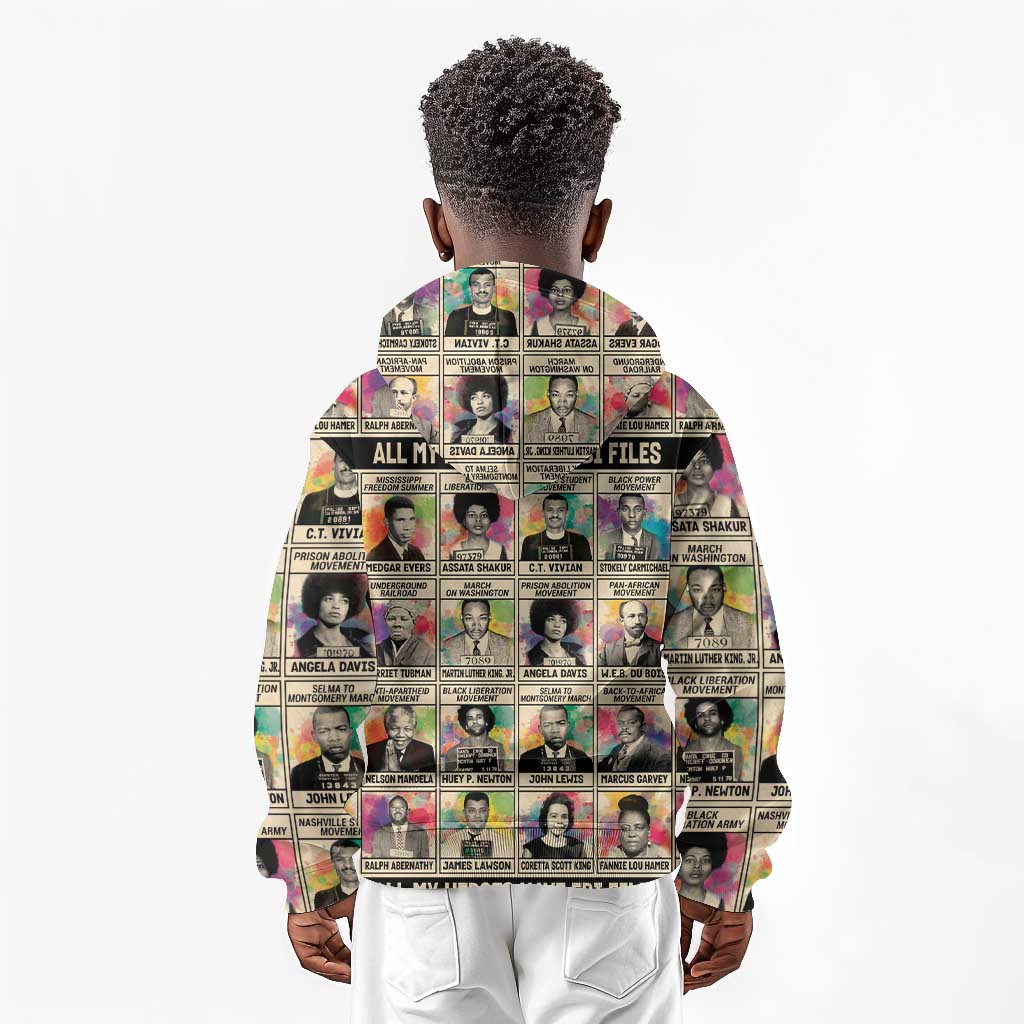 All My Heroes Have FBI Files Kid Hoodie Civil Rights Leaders