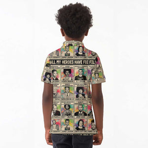 All My Heroes Have FBI Files Kid Polo Shirt Civil Rights Leaders