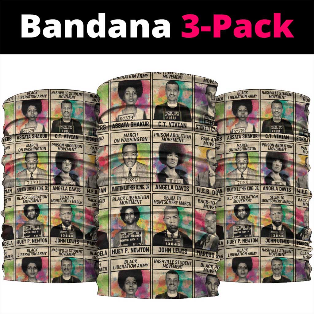 All My Heroes Have FBI Files Neck Gaiter Civil Rights Leaders - African Pride