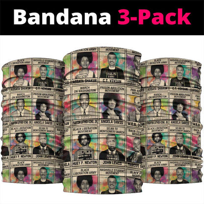 All My Heroes Have FBI Files Neck Gaiter Civil Rights Leaders - African Pride