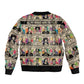 All My Heroes Have FBI Files Sleeve Zip Bomber Jacket Civil Rights Leaders