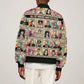 All My Heroes Have FBI Files Sleeve Zip Bomber Jacket Civil Rights Leaders