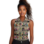 All My Heroes Have FBI Files Women Sleeveless Polo Shirt Civil Rights Leaders
