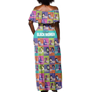African Women Inventors Off Shoulder Maxi Dress Without Black Women These Things Would Not Exist