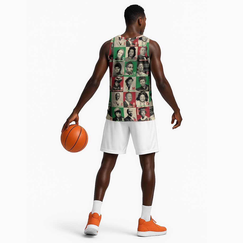 A To Z Of Black Heroes Basketball Jersey Civil Rights Leaders - African Pride