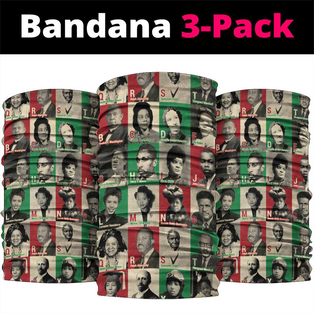 A To Z Of Black Heroes Neck Gaiter Civil Rights Leaders - African Pride