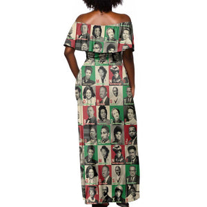 A To Z Of Black Heroes Off Shoulder Maxi Dress Civil Rights Leaders