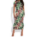 A To Z Of Black Heroes Short Sleeve Bodycon Dress Civil Rights Leaders DT02