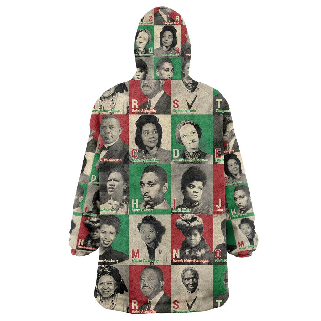 A To Z Of Black Heroes Wearable Blanket Hoodie Civil Rights Leaders