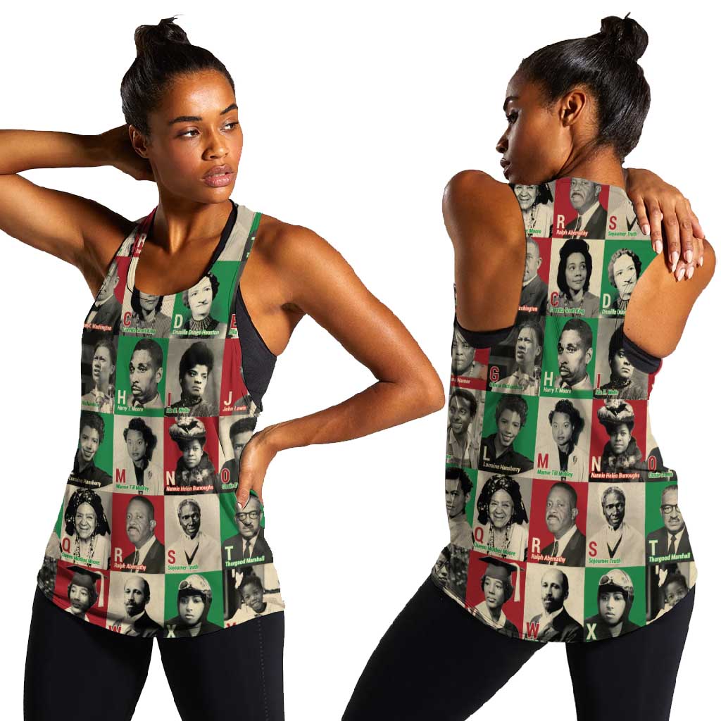 A To Z Of Black Heroes Women Racerback Tank Civil Rights Leaders