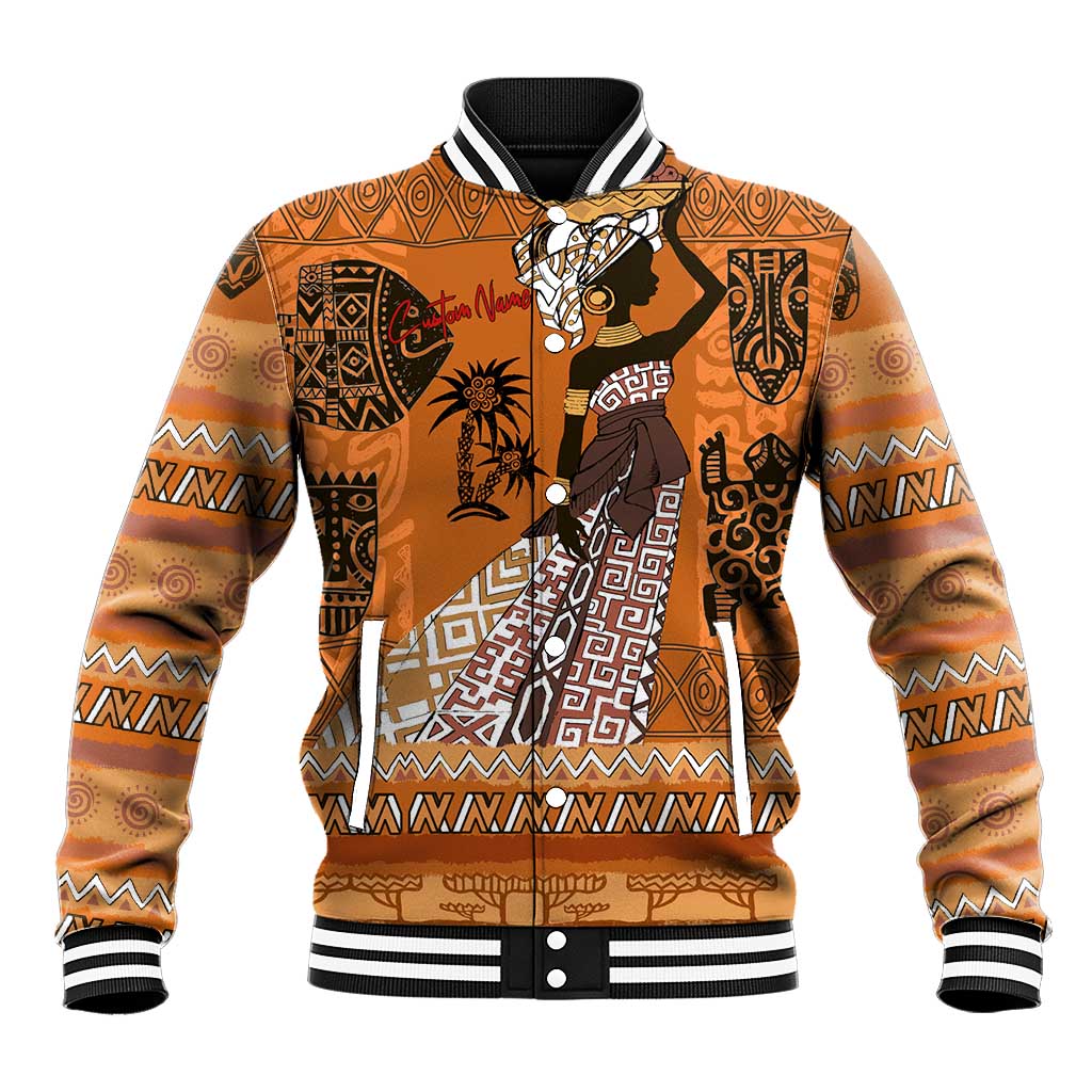 Personalized Beautiful Woman African Baseball Jacket DT02
