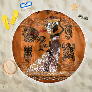 Personalized Beautiful Woman African Beach Blanket