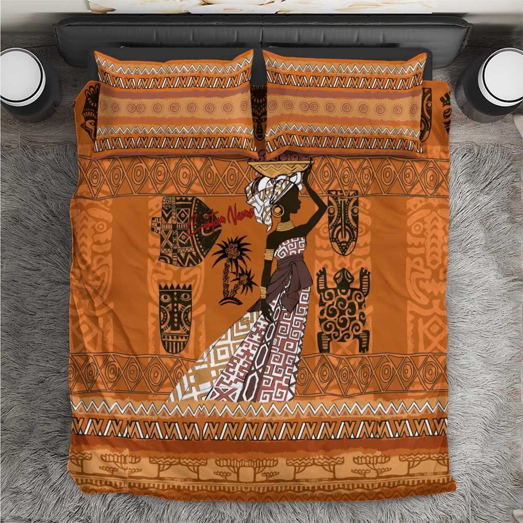 Personalized Beautiful Woman African Bedding Set