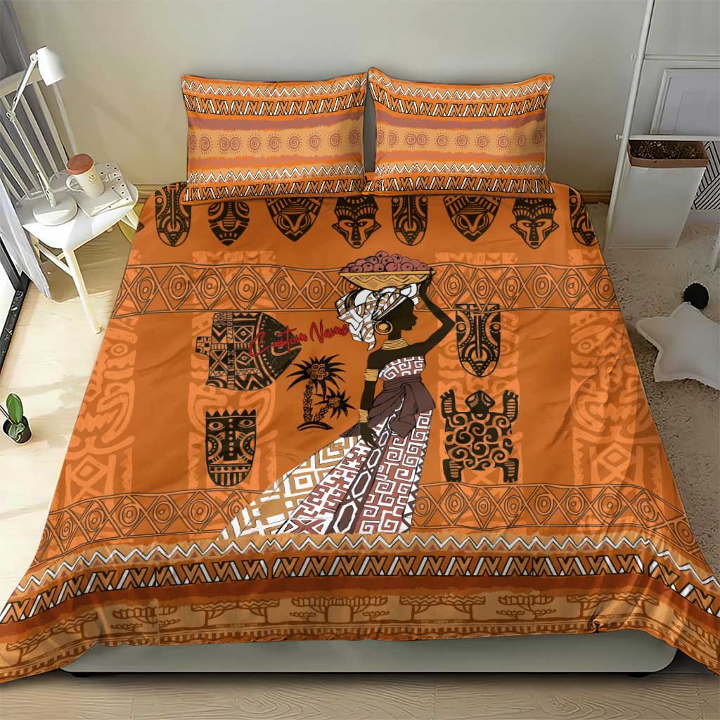 Personalized Beautiful Woman African Bedding Set