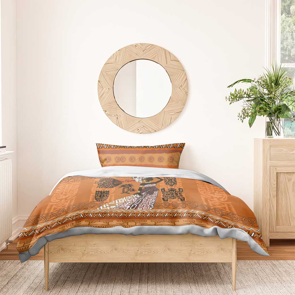 Personalized Beautiful Woman African Bedding Set