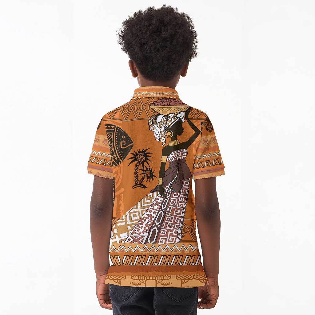 Personalized Beautiful Woman African Kid Polo Shirt